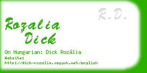 rozalia dick business card